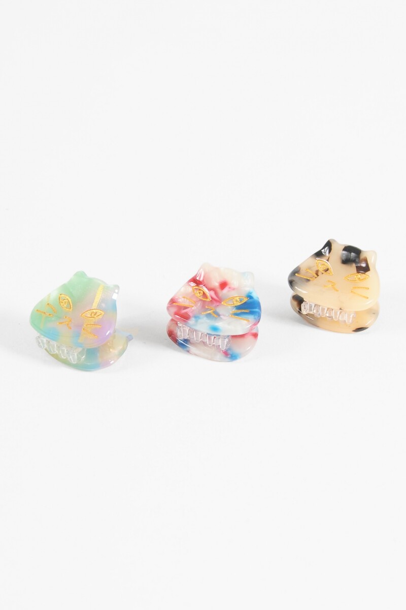 Set de broches cat multicolor