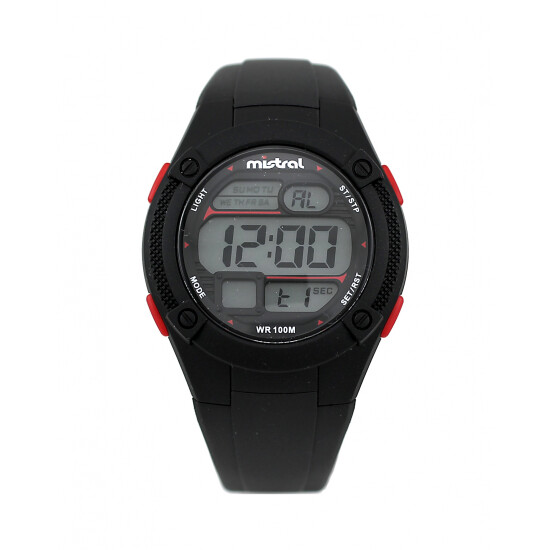 Reloj Mistral Deportivo Silicona Negro 0