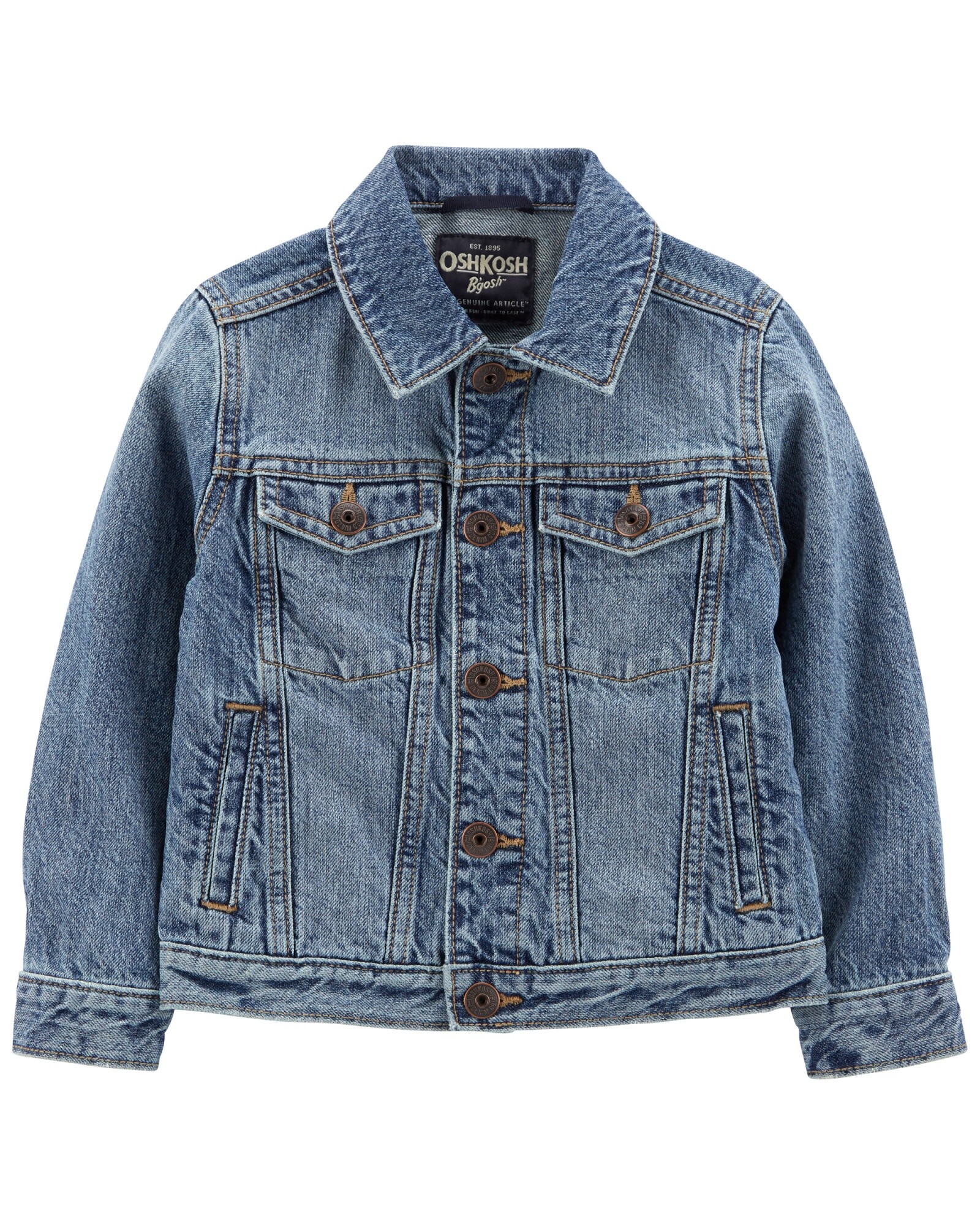 Campera jean clásica. Talles 2-5T Sin color