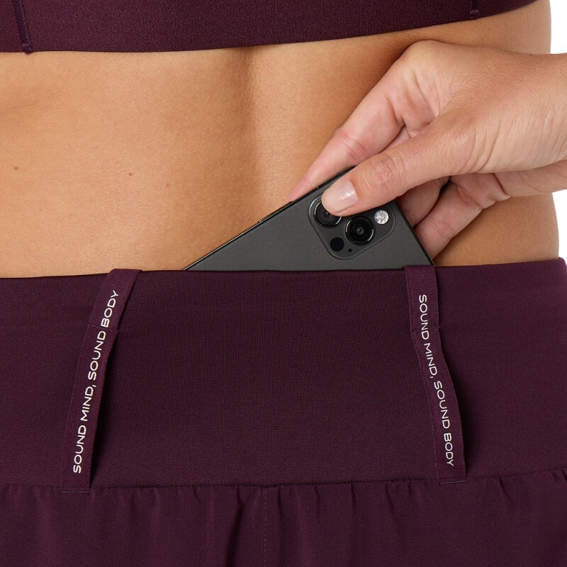 Short Running Road 3.5In Mujer Dark Aubergine