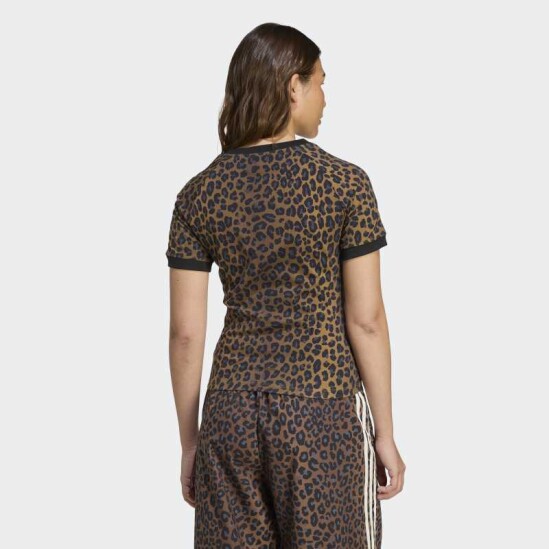 Remera Adidas Leopard Cali Marrón