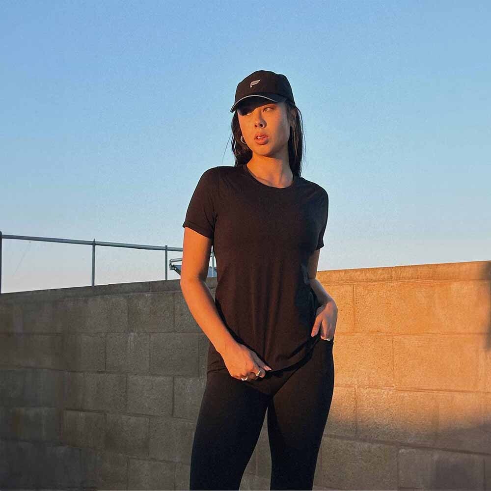 Polo Manga Corta Feather Tech Mujer Black