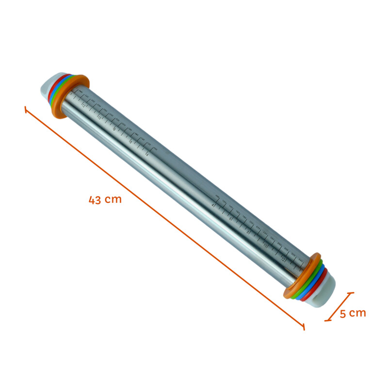 Palote Rodillo Altura Ajustable 43 Cm Sin Color