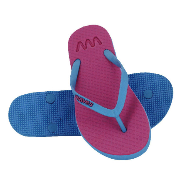 Sandalias Ojotas De Mujer Flip Flops Waves Lila y Celeste