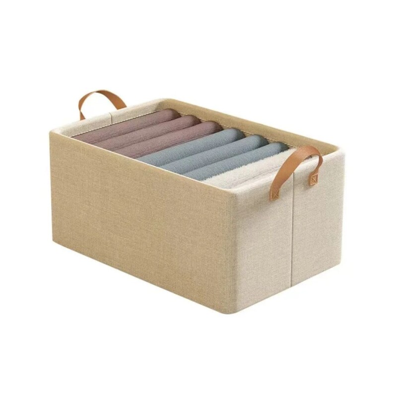 Organizador Plegable Con Estructura Metálica Almacenar Color Beige Organizador Plegable Con Estructura Metálica Almacenar Color Beige