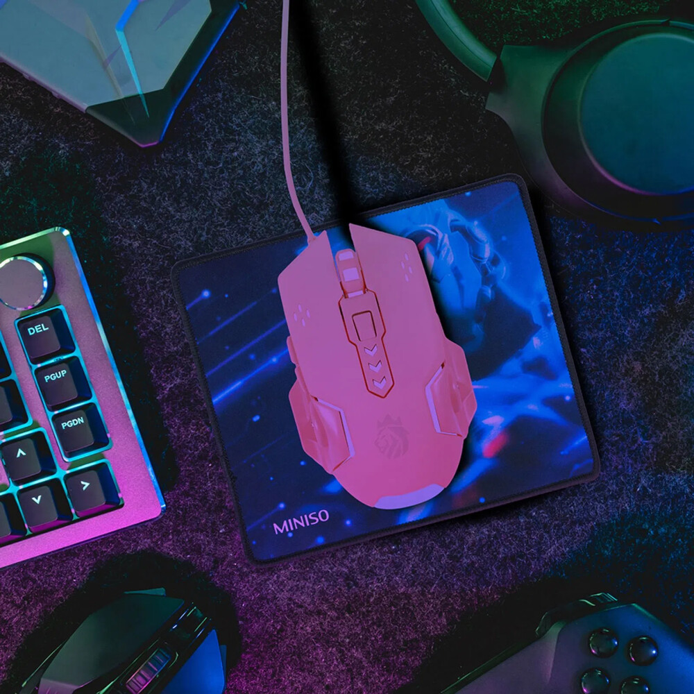 Mouse gamer rosa — Miniso Uruguay