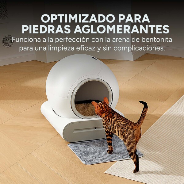 Arenero Sanitario Inteligente Gato Autolimpiante Wifi Remoto Color Blanco Gris