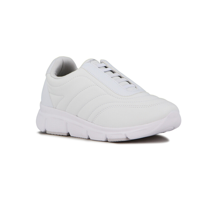 Championes Comfortflex Mujer Taco 8cm Blanco