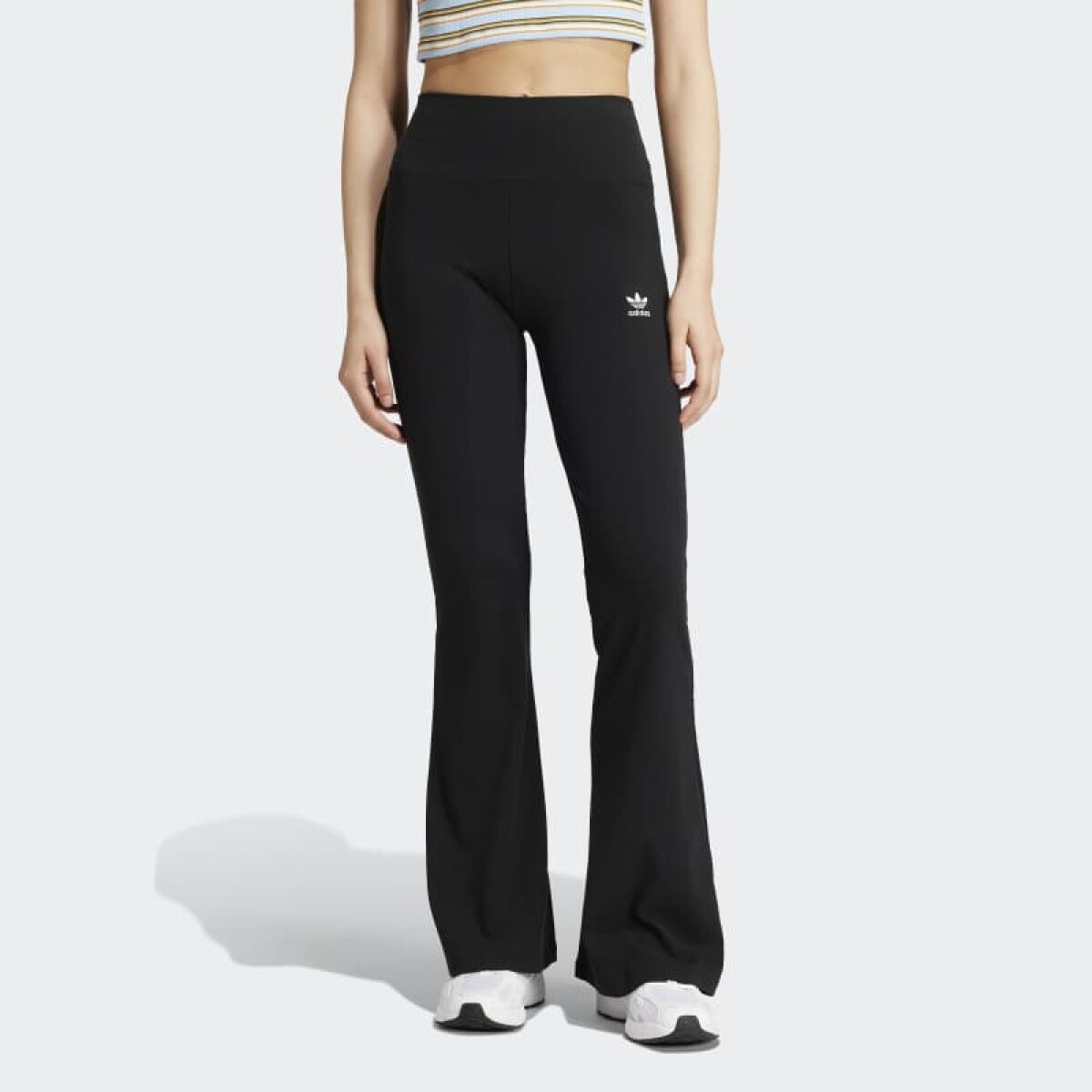Calza Adidas Essentials Rib Flared - Negro 