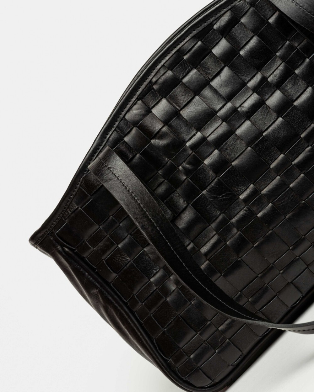 Bolso The Knit Bag en cuero vacuno Negro