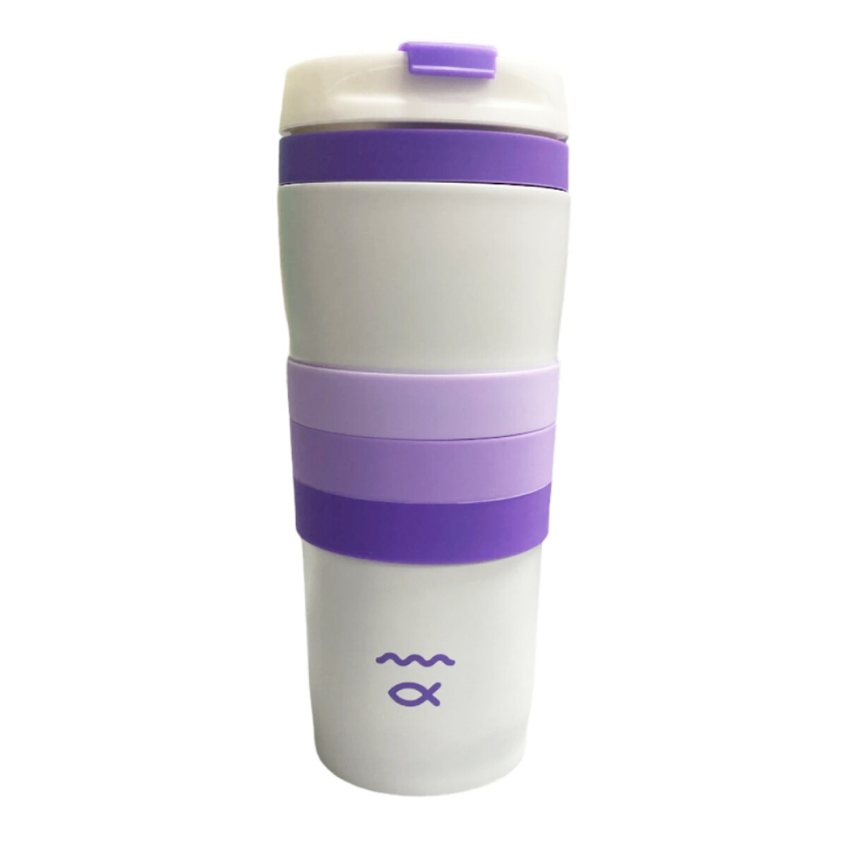 Jarra Térmica Mug Río Bandas 350ML - BLANCO-LILA 