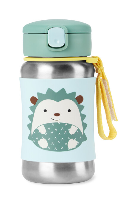 Botella de acero inoxidable con sorbito, diseño erizo Botella de acero inoxidable con sorbito, diseño erizo