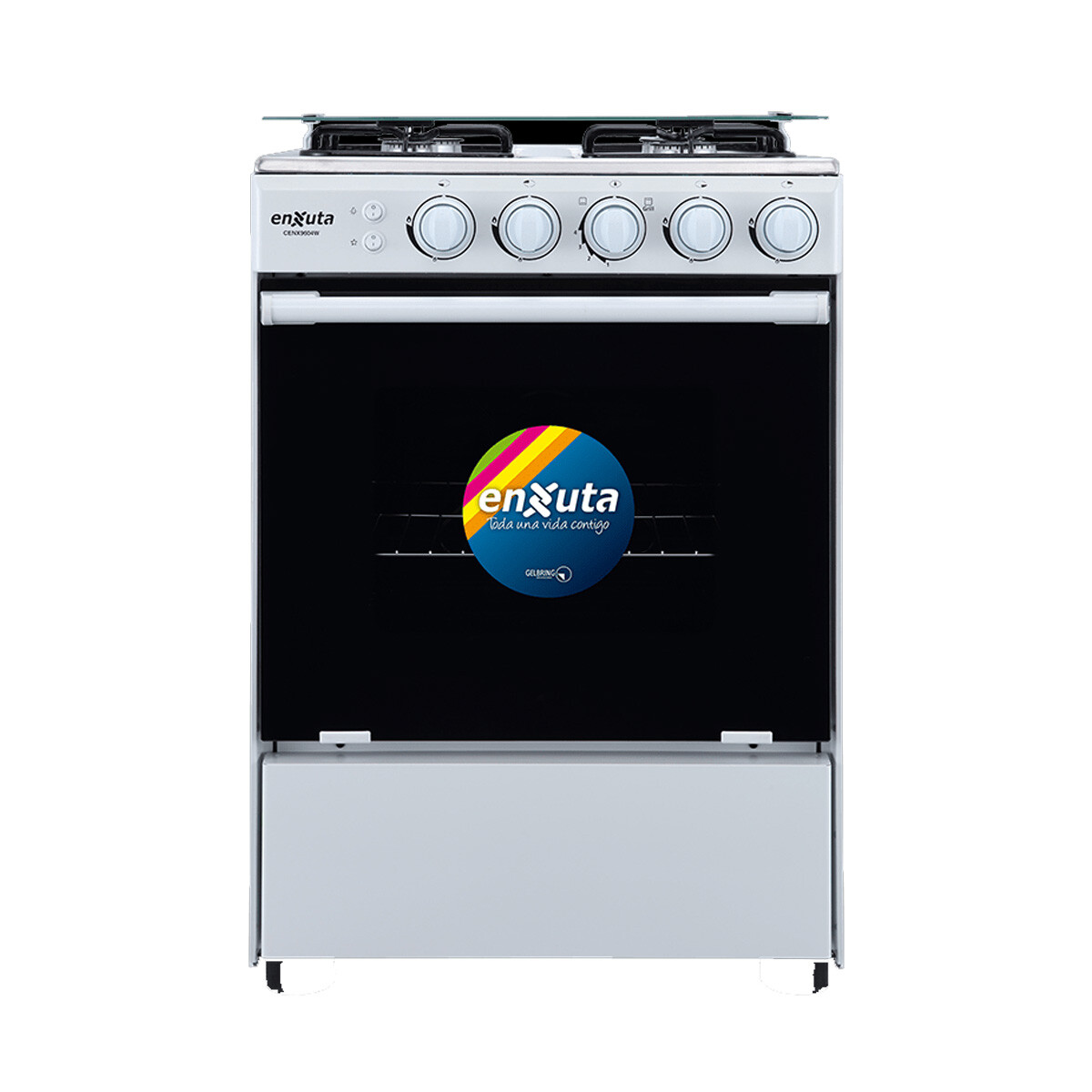 COCINA SUPERGAS 4 HORNALLAS BLANCA CON TERMOCUPLA Y GRILL 60X60 ENXUTA 
