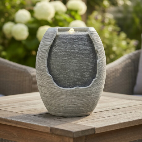 Fuente De Agua Pared Oval Gris Fuente De Agua Pared Oval Gris