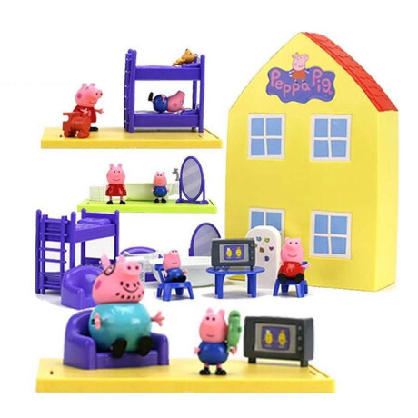Casita Peppa Pig Original Con Figuras Y Accesorios Casita Peppa Pig Original Con Figuras Y Accesorios