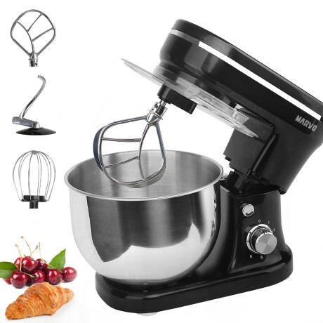 Batidora planetaria 6 velocidades Silenciosa 1200W Negro
