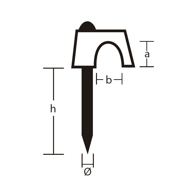 GRAMPA CON CLAVO DE ACERO Nro. 12 GRAMPA CON CLAVO DE ACERO Nro. 12