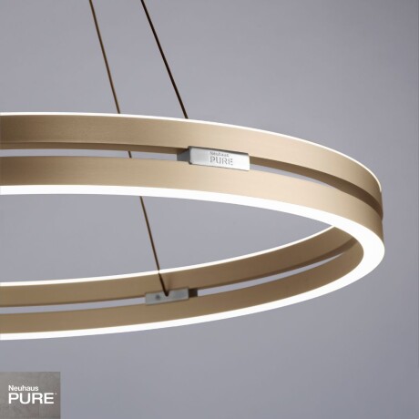 Colgante led anillo motorizado 44w 70cm a control remoto con varias funciones, Dorado. Colgante led anillo motorizado 44w 70cm a control remoto con varias funciones, Dorado.