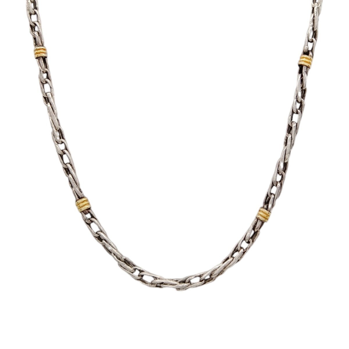 Cadena Singapur rolo-Plata y Oro-Sin piedra-CD5024 - sinpiedra 