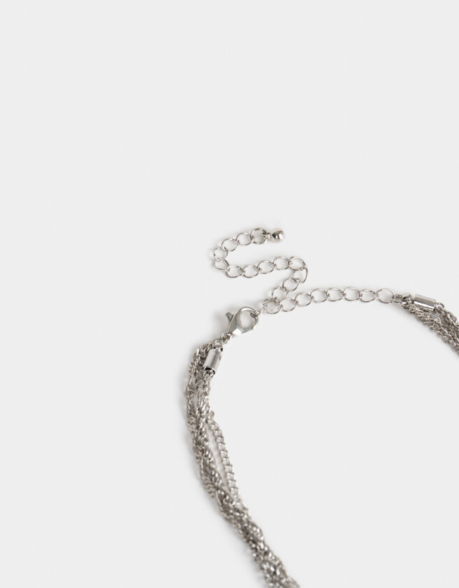 Collares Cortos Con corazón Cortos Con Corazon - Plateado