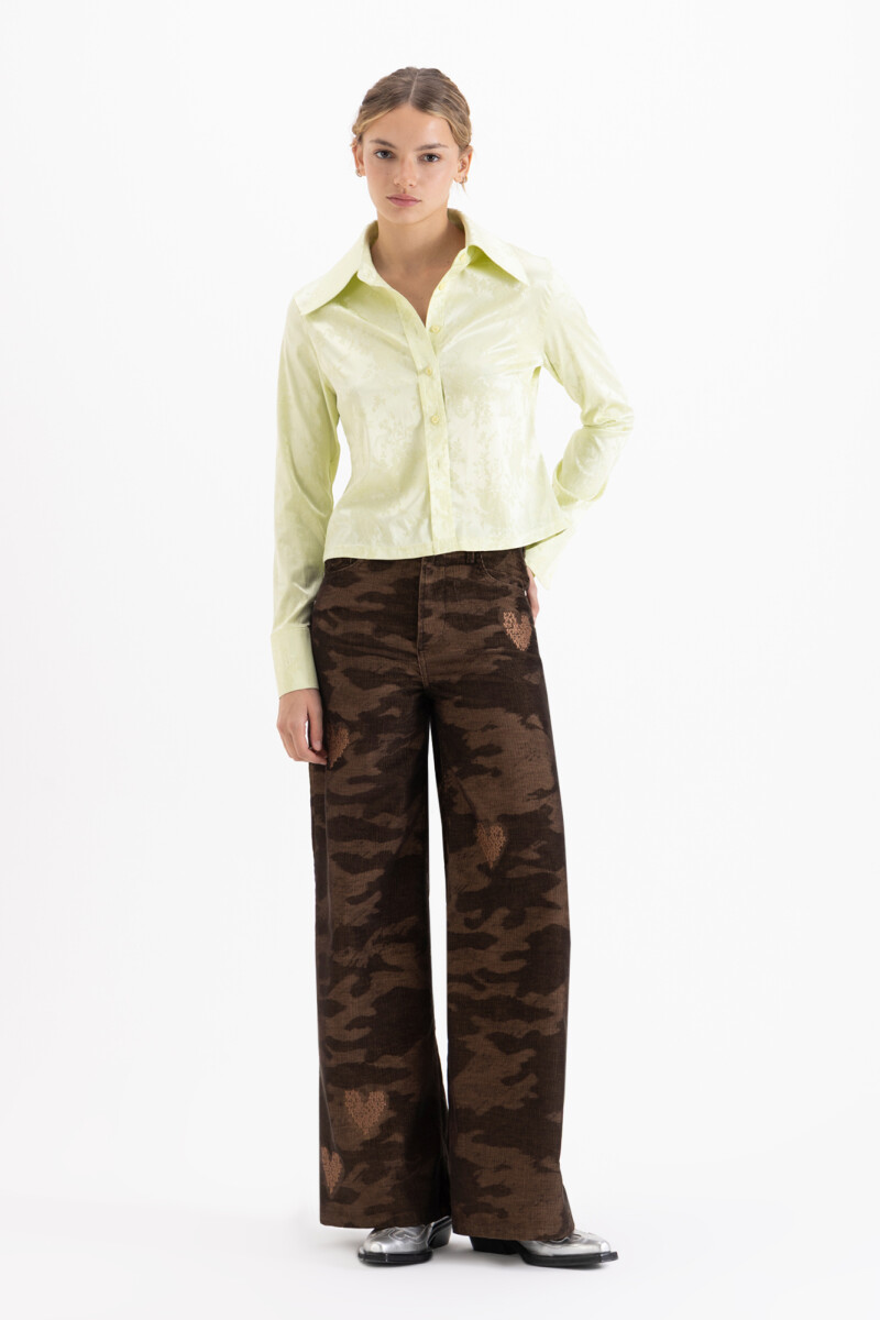 JEANS ROSES CAMO Marron