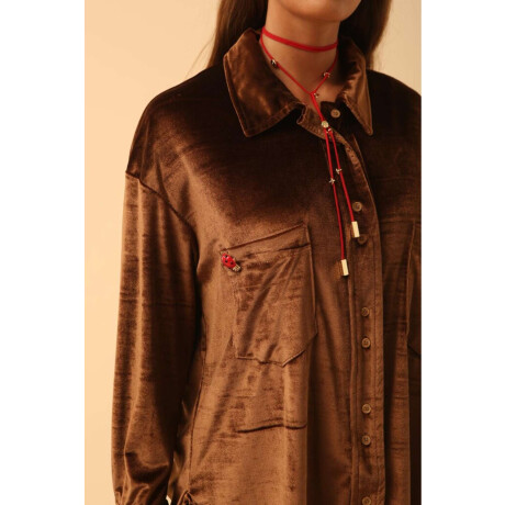 Camisa Bimba Velvet Cobre