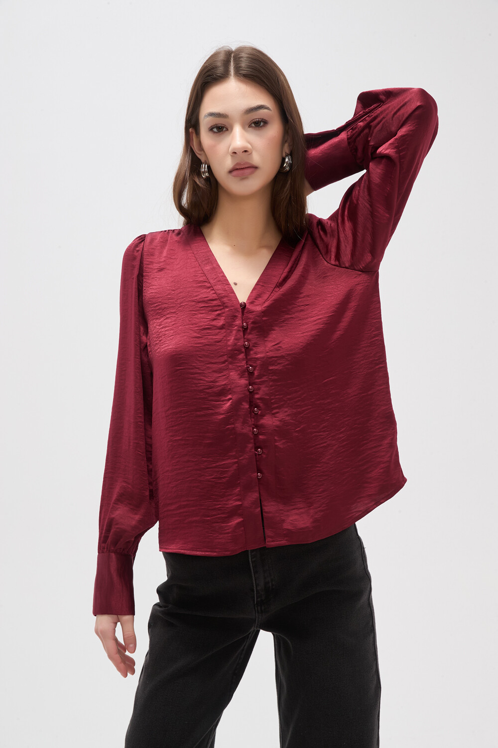 Camisa Senia Bordeaux