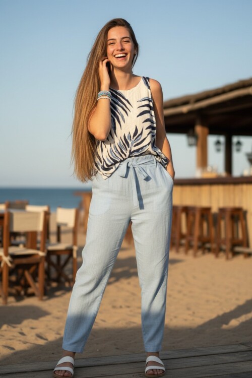 Pantalón Uma Celeste