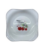 PLATO PLAYO DE PORCELANA CUADRADO • 18.5cm PLATO PLAYO DE PORCELANA CUADRADO • 18.5cm