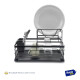 Escurridor Escurre Platos Doble Extraíble De Metal Cocina Negro