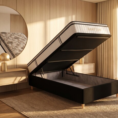 Sommier Baúl Smartbox HAMPTONS 1 plaza 90x190 Bronze Negro