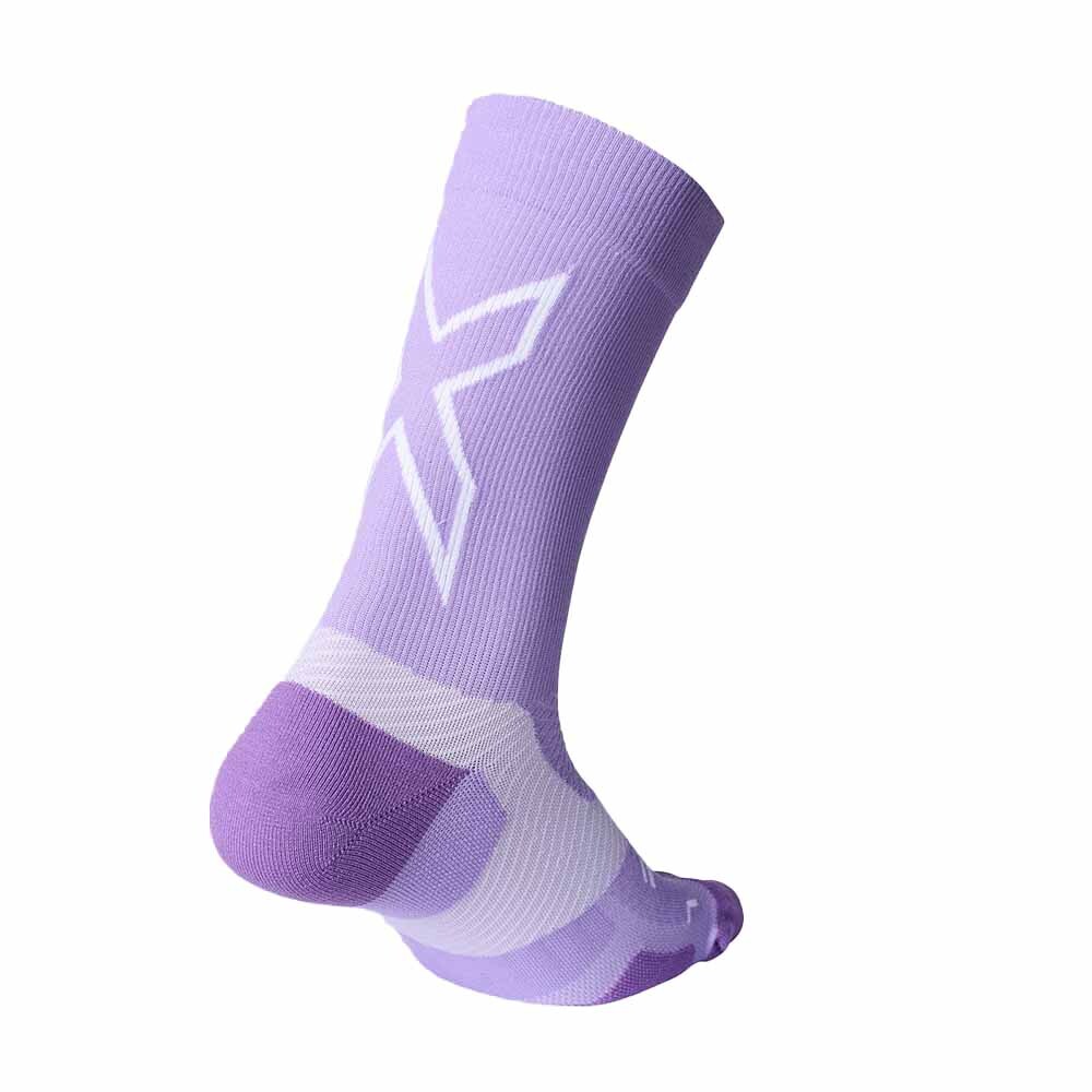 Medias Training Vectr Light Cushion Crew Socks Unisex Grape Fizz/white