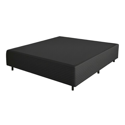 Base Box para Colchón de 2 Plazas Matrimonial - Madera Revestida en Poliéster Negro Base Box para Colchón de 2 Plazas Matrimonial - Madera Revestida en Poliéster Negro