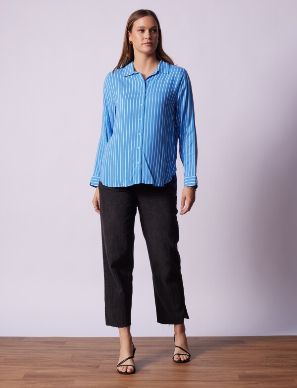 Camisa Lineas CELESTE/MULTI