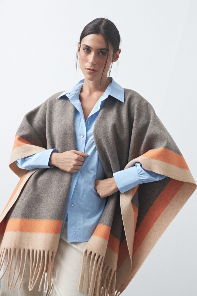 PONCHO OUZO Gris Melange