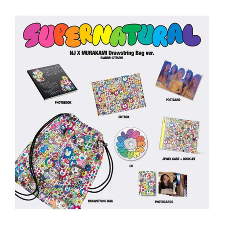 Newjeans / Newjeans 'supernatural' Nj X Murakami (drawstring) - Cd - Kpop Newjeans / Newjeans 'supernatural' Nj X Murakami (drawstring) - Cd - Kpop