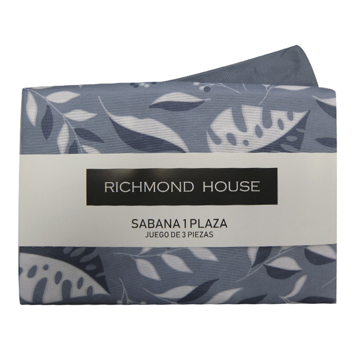 Juego Sábanas 1 Plaza Richmond House Estampadas 100% Microfibra - 227 LEAVES BLUE 