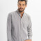Camisa m/l oxford lisa gris