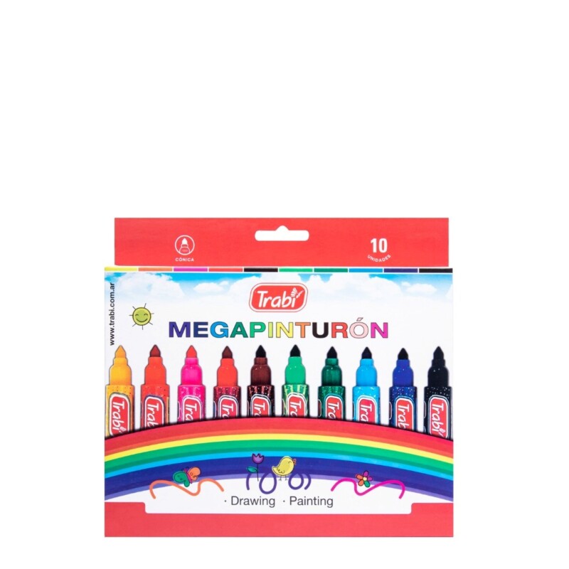 Juegos Didacta Marcadores Megapinturon x10 Trabi Multicolor