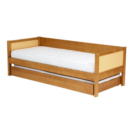 BICAMA DE MADERA CON RATÁN Y CAMA AUXILIAR - NO INCLUYE COLCHÓN BICAMA DE MADERA CON RATÁN Y CAMA AUXILIAR - NO INCLUYE COLCHÓN