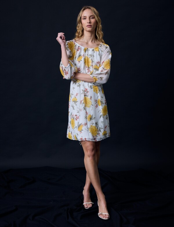 Vestido Lazo Printed BLANCO/MULTI