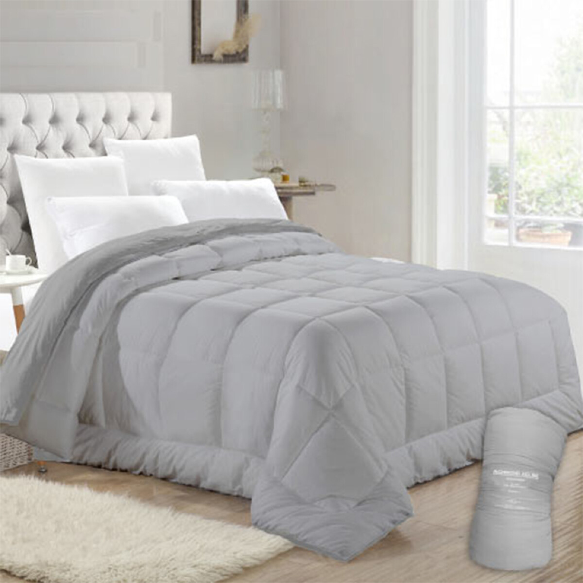 Acolchado King Richmond House 240 x 260 cm - GRIS 