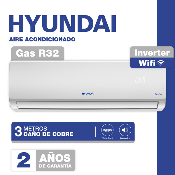 Aire Acondicionado Hyundai Split Inverter 12000 BTU Conexión Wifi Aire Acondicionado Hyundai Split Inverter 12000 BTU Conexión Wifi