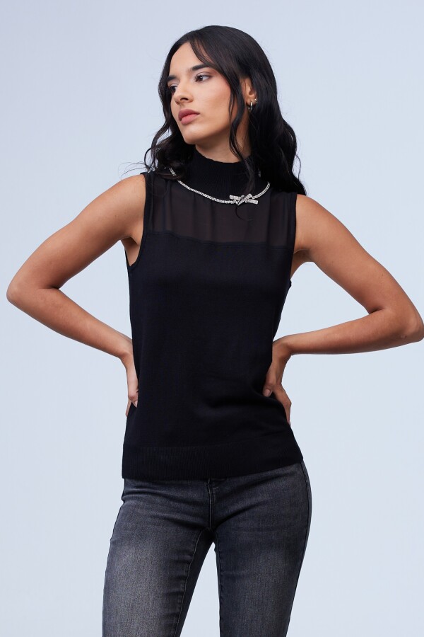 Blusa Strass NEGRO