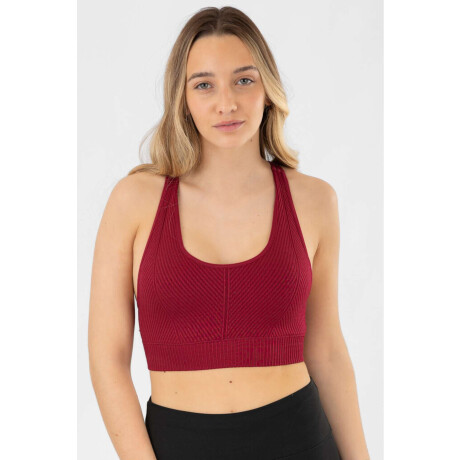 Top deportivo sin costura Bordeaux