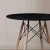 Mesa Comedor ComboHome Eames Redonda Laqueada 100Cm Premium Negro 1