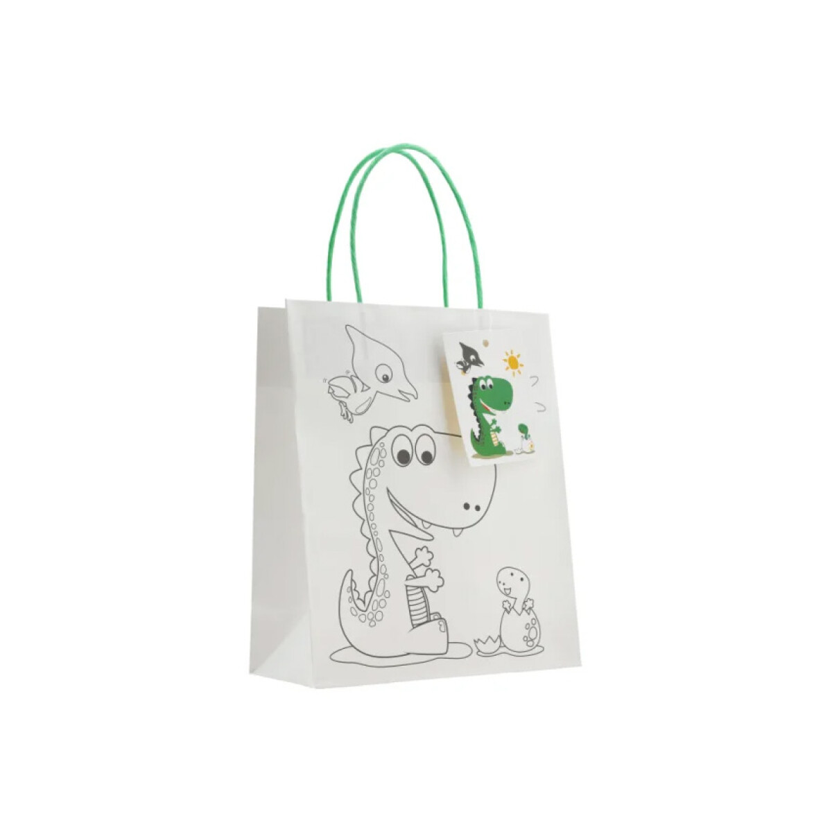 Bolsa de Regalo con Cordon para Pintar Chica - Dinosaurio 