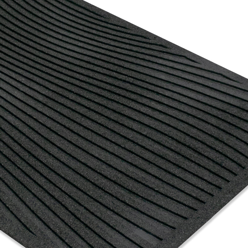 ALFOMBRA GOMA RECT NEGRO 60X90CM Unica
