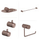 Set De Accesorios Para Baño Metal Signature Bronce Rose Gold