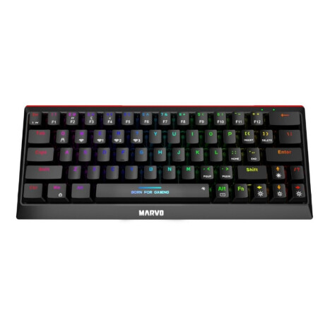Teclado Gaming Marvo Mecánico Kg962w 60% Sw Blue Sp Black